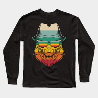 Retro Undercover Cat Long Sleeve T-Shirt